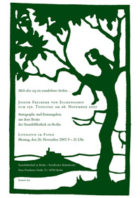 Plakat - Joseph Freiherr von Eichendorff